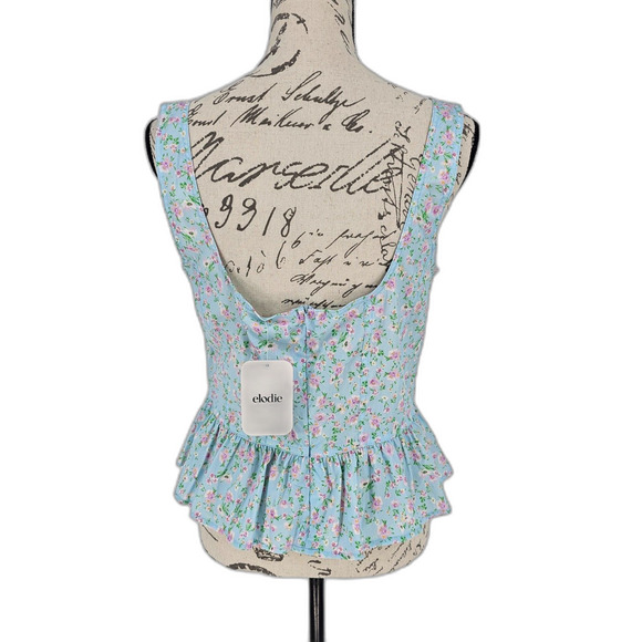 Elodie NWT Square Neck Peplum Tank Top Large - Picture 5 of 13